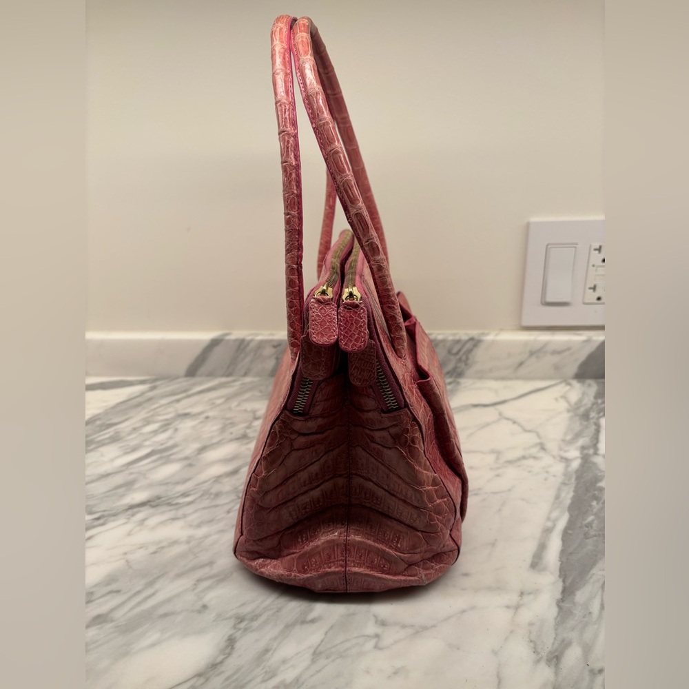 Nancy Gonzalez Pink Genuine Crocodile Shoulder Bag - Picture 3 of 7